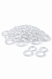 Kit 100 - Ganchos De Argola Pra Cortina No Tubo Varão