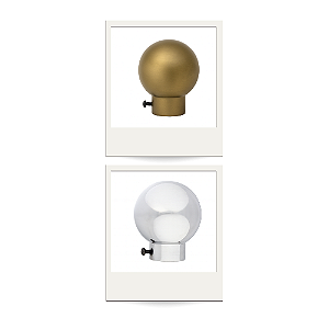 Kit 2 Ponteiras Para Cortina Bola Maciça 28mm (varão grosso) Decoração Casa e Sala