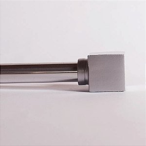 KIT PAR de Ponteira Cubo para varão de cortina 19mm