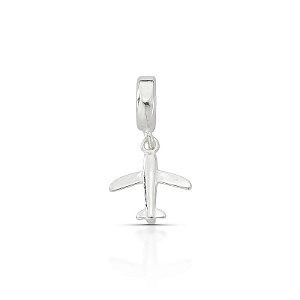 Berloque de Prata Avião Liso