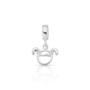 Berloque de Prata Menina Vazada