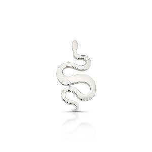 Pingente de Prata Passante Cobra Lisa