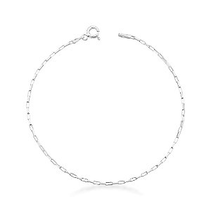Pulseira de Prata Elos Quadradinhos