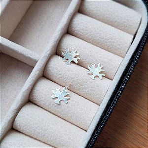 Conjunto de Prata Árvore da Vida Sem Corrente