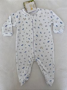 Macacão de Zíper Algodão Egípcio Borboleta Veneza Mini Bear