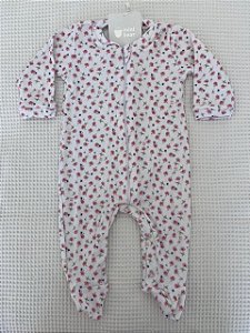 Macacão de Zíper Algodão Egípcio Floral Lisboa Mini Bear