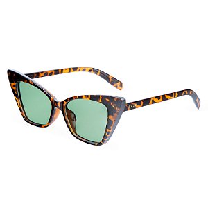 Óculos de sol gatinho - Onça Pintada - Tartaruga/verde