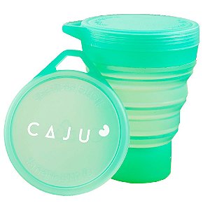 COPO RETRÁTIL SILICONE MENOS 1 LIXO - CAJU - VERDE