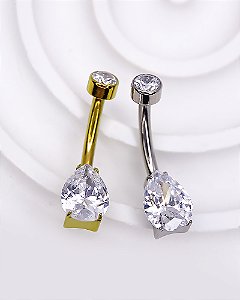 Piercing Bananabell com Gota de Zircônia - Titânio