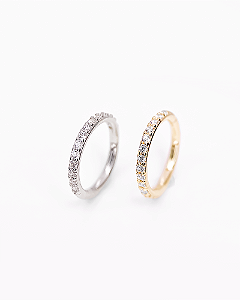 Piercing Argola Slim com Zircônias - Ouro 14k
