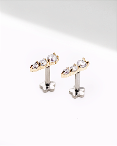 Piercing Labret Celeste - Ouro 14k