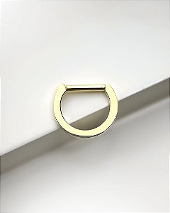Piercing Argola em D Lisa - Ouro 14k