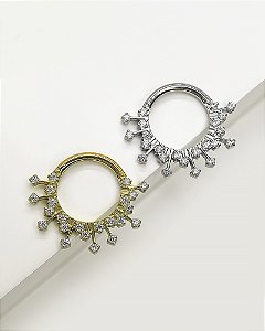 Piercing Argola com Zircônias Constelação - Titânio