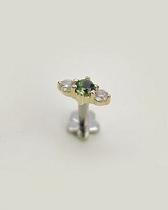 Piercing Labret Trio Ultramarine - Ouro 14k