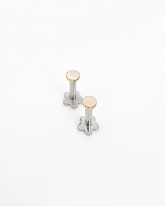 Piercing Labret com Disco Liso 2.5mm - Ouro 14k