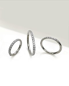 Piercing Argola com Zircônias – Titânio | Kit Trio Lóbulo