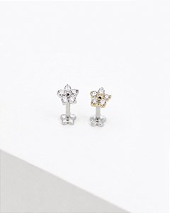 Piercing Labret Flora - Ouro 14k