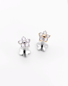 Piercing Labret Flora - Ouro 14k