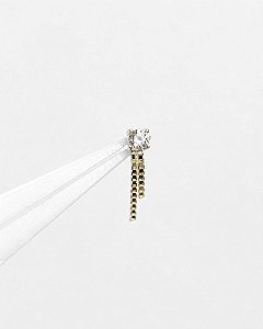 Piercing Labret Solitário Brise - Ouro 14k
