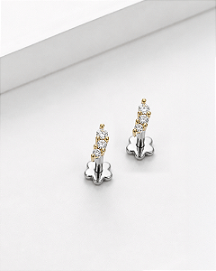 Piercing Labret Lumi Moissanite - Ouro 18k