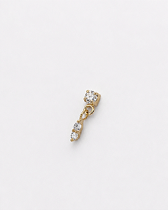 Piercing Labret Pendente Lune Moissanite - Ouro 18k