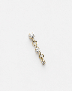 Piercing Labret Pendente Aura Moissanite - Ouro 18k