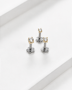 Piercing Solitário Cartier Moissanite - Ouro 18k
