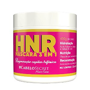 HNR Máscara 3 EM 1- 450 g Regeneração Capilar Trifásica - Cabelo Secret