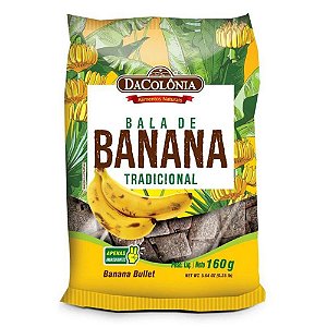 Bala de Banana DaColônia 160g Tradicional Sem Glúten