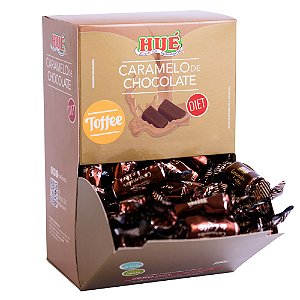 Bala Toffee de Caramelo de Chocolate Diet Hué Sem Glúten Display 500g