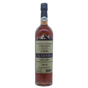 Cachaça Artesanal Sabor Açaidera (Açaí) Sul De Minas 700ml Cachaçaria Cafundó Carvalhos-MG