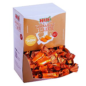 Bala Toffee de Caramelo de Leite Diet Hué Sem Glúten Display 500g