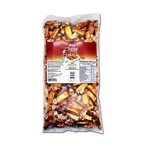 Bala Toffee de Caramelo de Leite Zero Diet Hué Pacote 1kg Fonte de Fibras
