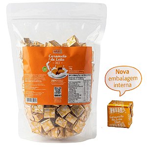 Bala de Caramelo de Leite Diet Hué (Sem Adição de Açúcares) Sem Glúten Pacote 1KG