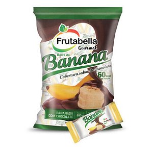 Bananinha com Cobertura Sabor Chocolate Pacote 680g (40 unidades de 17g)