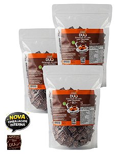 Bala Duo Caramelo de Leite Diet com Chocolate Hué (Sem Adição de Açúcares) Sem Glúten Pacote 1KG Kit 3 unidades