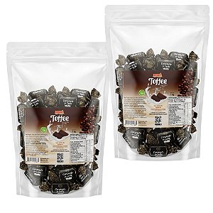Bala Toffee Caramelo de Café Diet Hué (Sem Adição de Açúcares) Sem Glúten Pacote 1KG Kit com 2 unidades