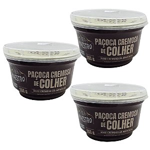 Paçoca Cremosa de Colher Gourmet Pote 260g Maestro Kit com 3 unidades