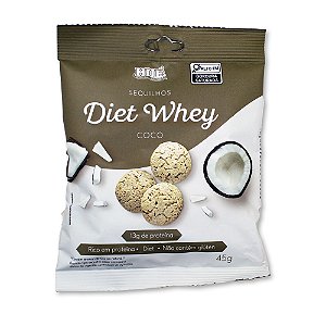 Sequilhos Diet Whey 45g Hué Sabor Coco com 13g de Proteína sem Glúten Zero Açúcar