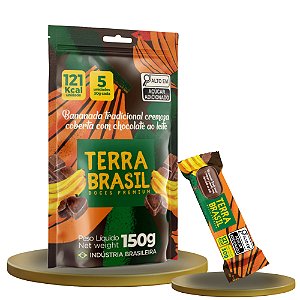 Bananinha Cremosa Coberta com Chocolate Tradicional Terra Brasil 150g (pouch 5 Unidades de 30g)