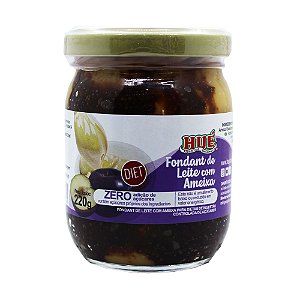 Fondant de Leite com Ameixa Diet Hué (Sem Adição de Açúcar) Sem Glúten 220g - Pote (Doce de Leite com Ameixa Diet)