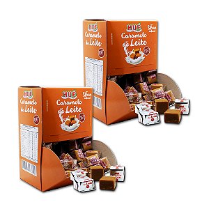Bala de Caramelo de Leite Diet Hué (Sem Adição de Açúcares) Sem Glúten Display 700g Kit 2 unidades