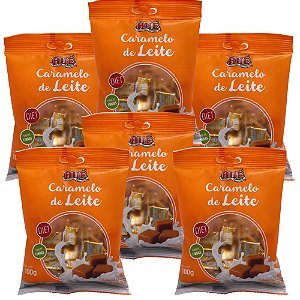 Bala de Caramelo de Leite Diet Hué 100g Sem Açúcar e Sem Glúten Kit com 6 unidades