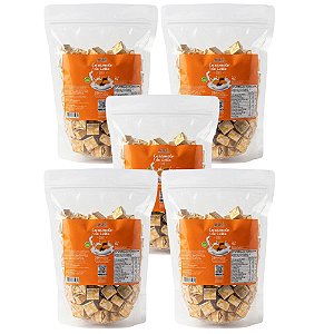 Caramelo de Leite Diet Hué (Sem Adição de Açúcares) Sem Glúten Pacote 1KG​ Kit 5 unidades