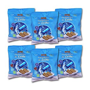 Bala De Caramelo De Leite Hué Sem Lactose 52g Kit 6 unidades