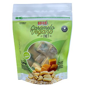 Bala de Caramelo Vegano Diet Hué 100g Bala Mastigável