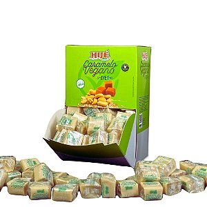 Bala de Caramelo Vegano Diet Hué Display 700g (Bala Mastigável)