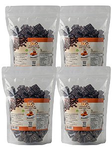 Bala Duo Caramelo de Leite Diet com Café Hué (Sem Adição de Açúcares) Sem Glúten Pacote 1KG Kit 4 unidades