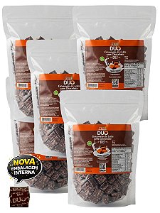 Bala Duo Caramelo de Leite Diet com Chocolate Hué (Sem Adição de Açúcares) Sem Glúten Pacote 1KG Kit 5 unidades