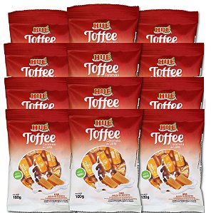 Bala Toffee Caramelo de Leite Zero Hué (Sem Adição de Açúcares) Sem Glúten Pacote 100g Diet Kit com 12 unidades